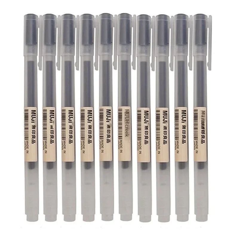 Muji Stationery Gel Pen - 6/8 ชิ้น/เซ็ต MUJIs เจลปากกาสีดํา/สีแดง/สีฟ้า 0.38/0.5 มม.หมึกญี่ปุ่นสีปากกาสํานักงานโรงเรียนปากกาลูกลื่นญี่ปุ่น