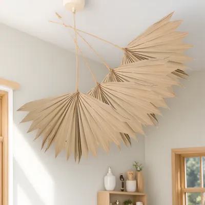 Palm Leaf Dried - ใบปาล์มแห้ง 4 ชิ้น ตกแต่งสไตล์ธรรมชาติ สำหรับงานแต่งงาน งานเลี้ยงฉลอง