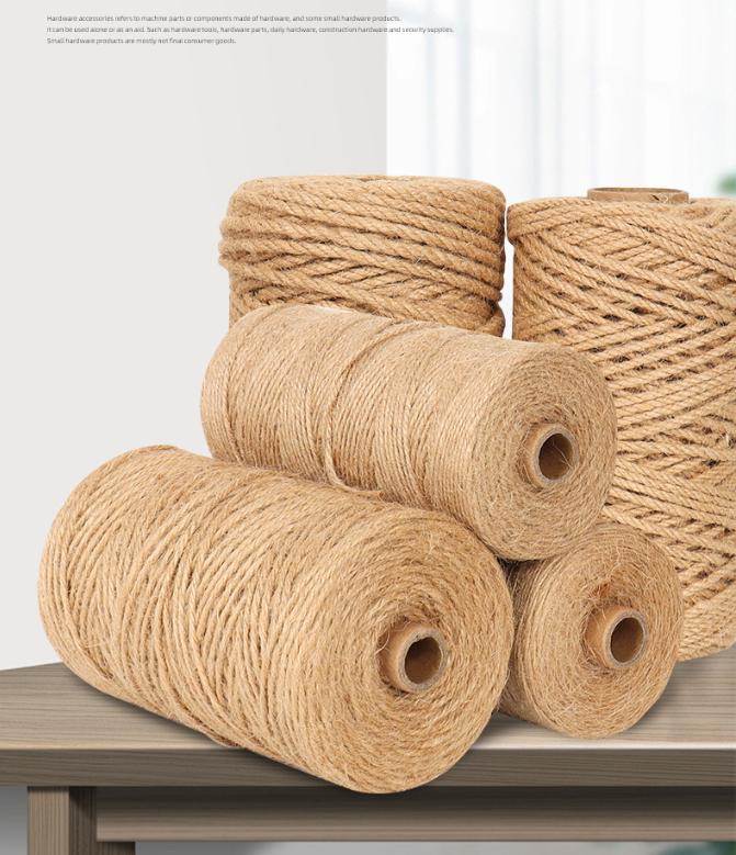 Twine Jute Natural - เชือกป่านธรรมชาติ 100 เมตร สำหรับงานฝีมือ DIY ห่อของขวัญ