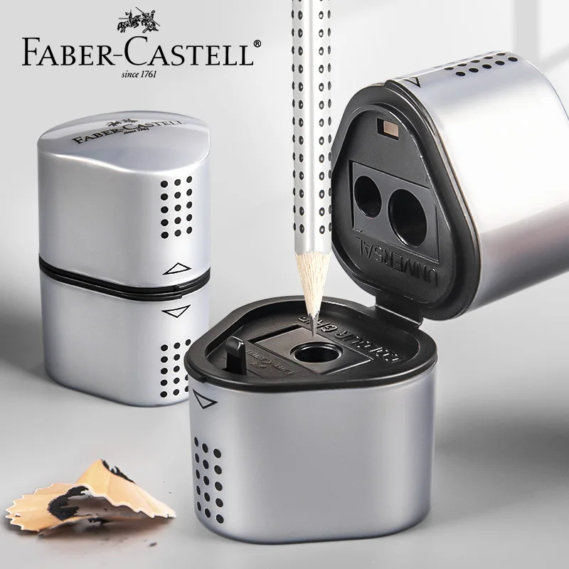 Faber-Castell Pencil Grip - เครื่องเหลาดินสอ 3-in-1 ยี่ห้อเฟเบอร์-คาสเทล กริป ทรีโอ แบบใช้มือสำหรับดินสอสี