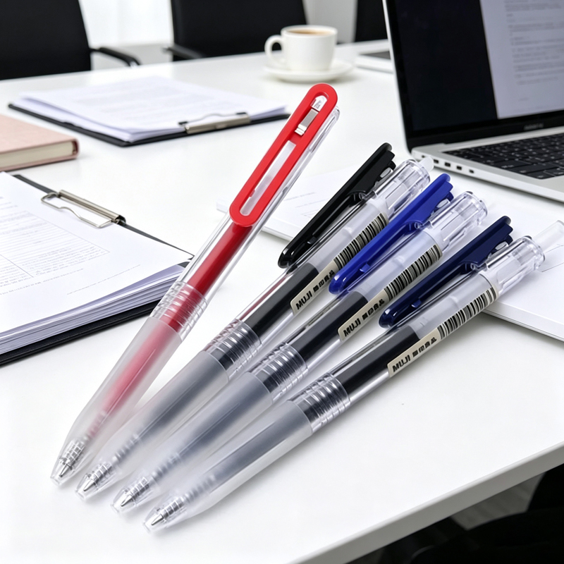 Muji Stationery Gel Pen - ปากกาเจล MUJI แบบกด ขนาดหัว 0.5 มม.,