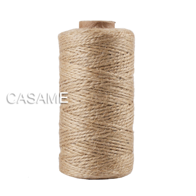 Twine Jute Natural - เชือกปอกระเจาธรรมชาติสำหรับงานปาร์ตี้, เชือกป่านสำหรับห่อขนมเชือกถักสำหรับทำสมุดภาพงานประดิษฐ์ดอกไม้แบบทำมือสำหรับงานปาร์ตี้