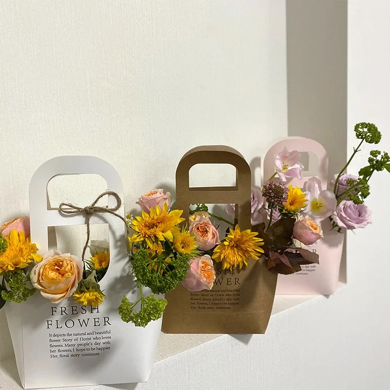 ถุงกระดาษคราฟท์ลายดอกไม้ ขนาดเ - Flower Wrap Kraft บทวิจารณ์และราคา