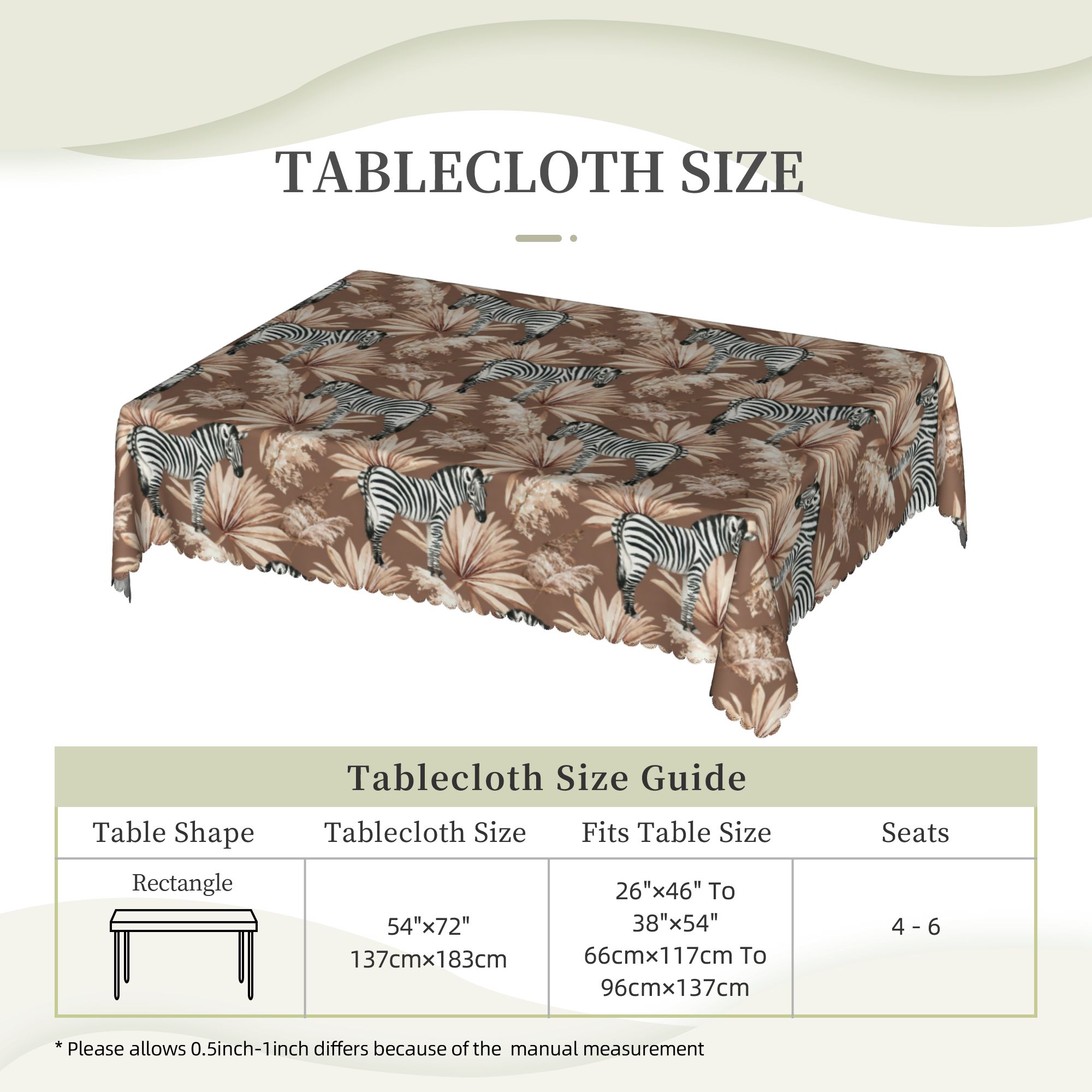 ผ้าปูโต๊ะลายม้าลายพร้อมใบปาล์ม - Palm Leaf Dried บทวิจารณ์และราคา