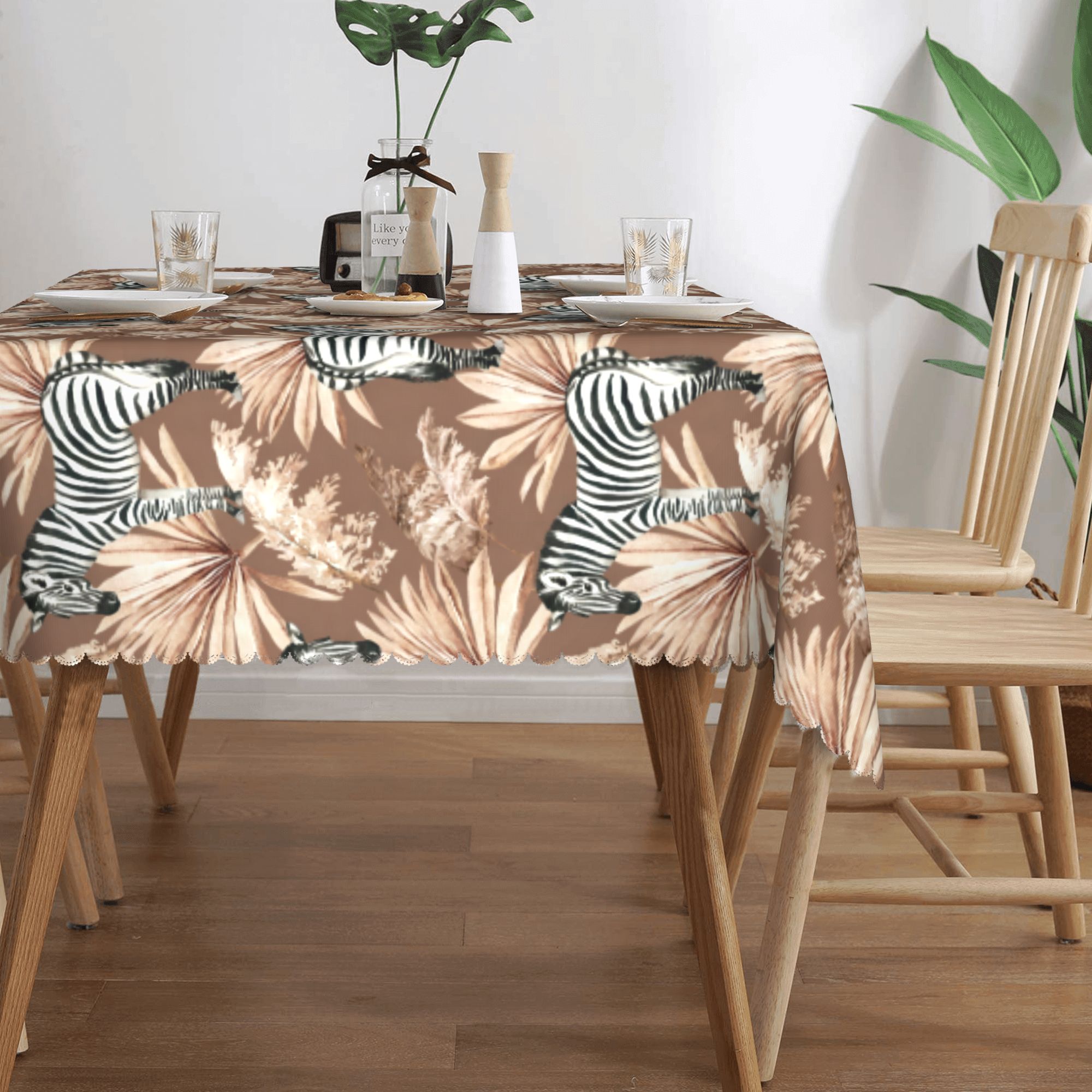 ผ้าปูโต๊ะลายม้าลายพร้อมใบปาล์ม - Palm Leaf Dried บทวิจารณ์และราคา
