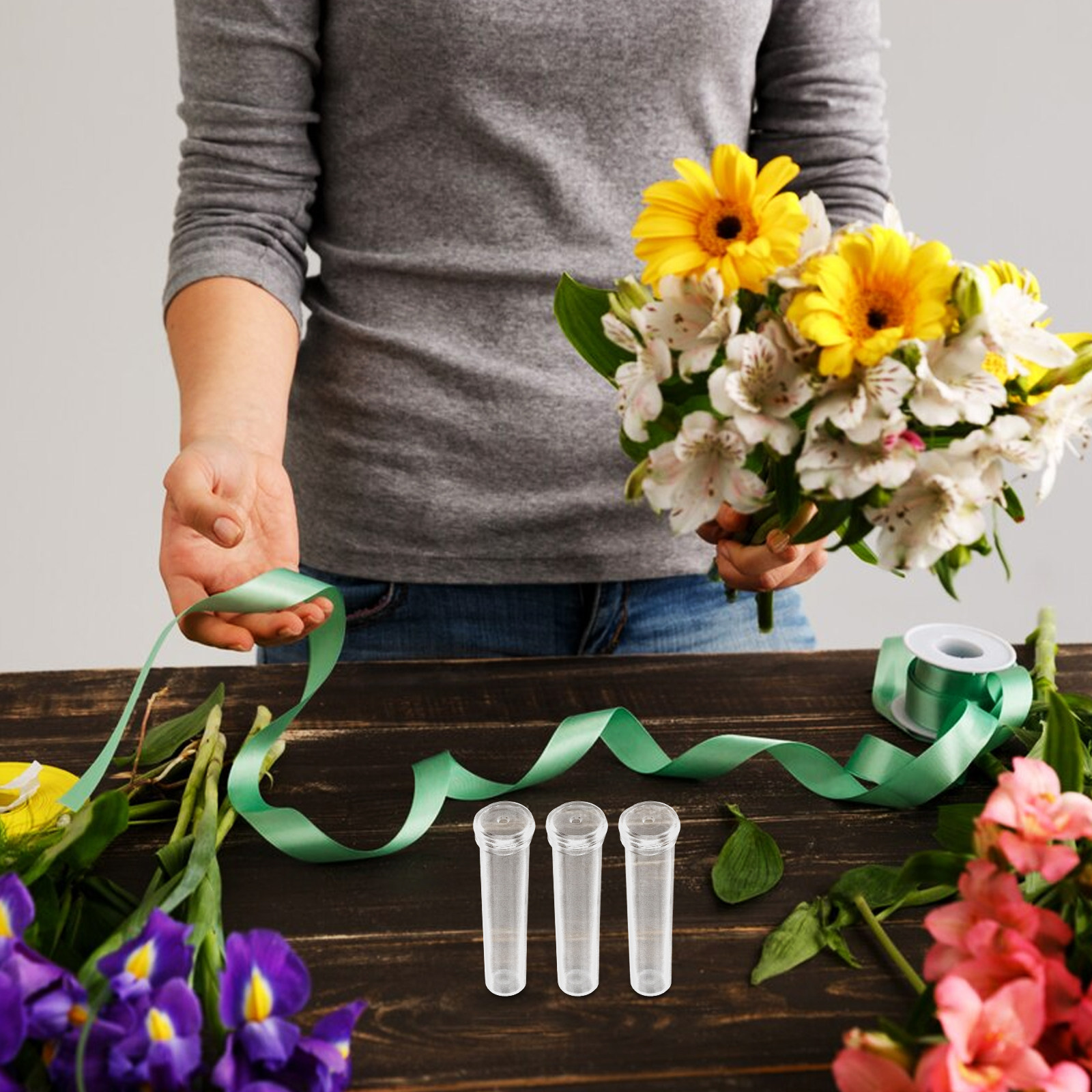 200 ชิ้น ท่อน้ำดอกไม้ ท่อพลาสต - The Florist Supply บทวิจารณ์และราคา