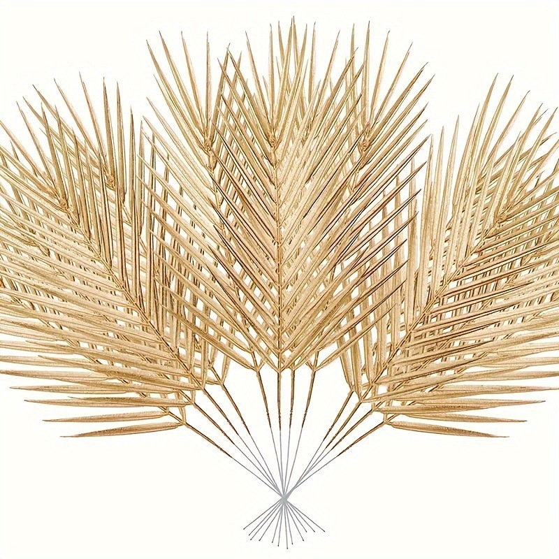 5 ชิ้น Golden ประดิษฐ์ใบปาล์มป - Palm Leaf Dried บทวิจารณ์และราคา