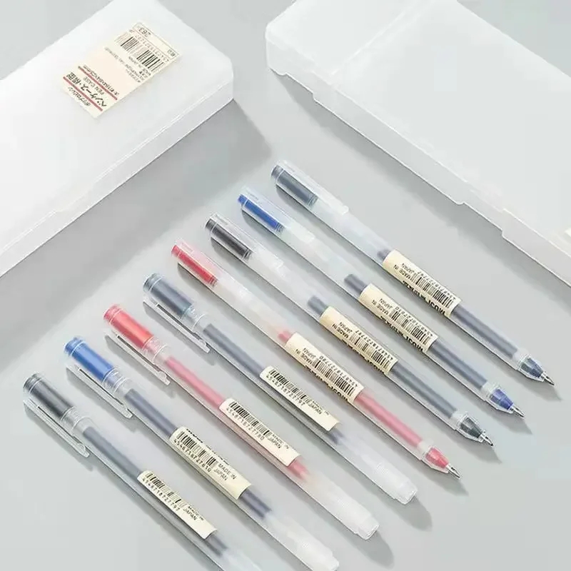 3-6Pcs Kawaii ปากกาเจลสีดํา/สี - Muji Stationery Gel Pen บทวิจารณ์และราคา