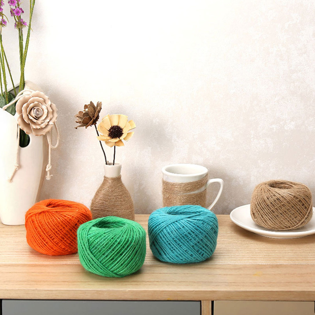 เชือกป่านหลากสี 25 เมตร ขนาด 2 - Twine Jute Natural บทวิจารณ์และราคา