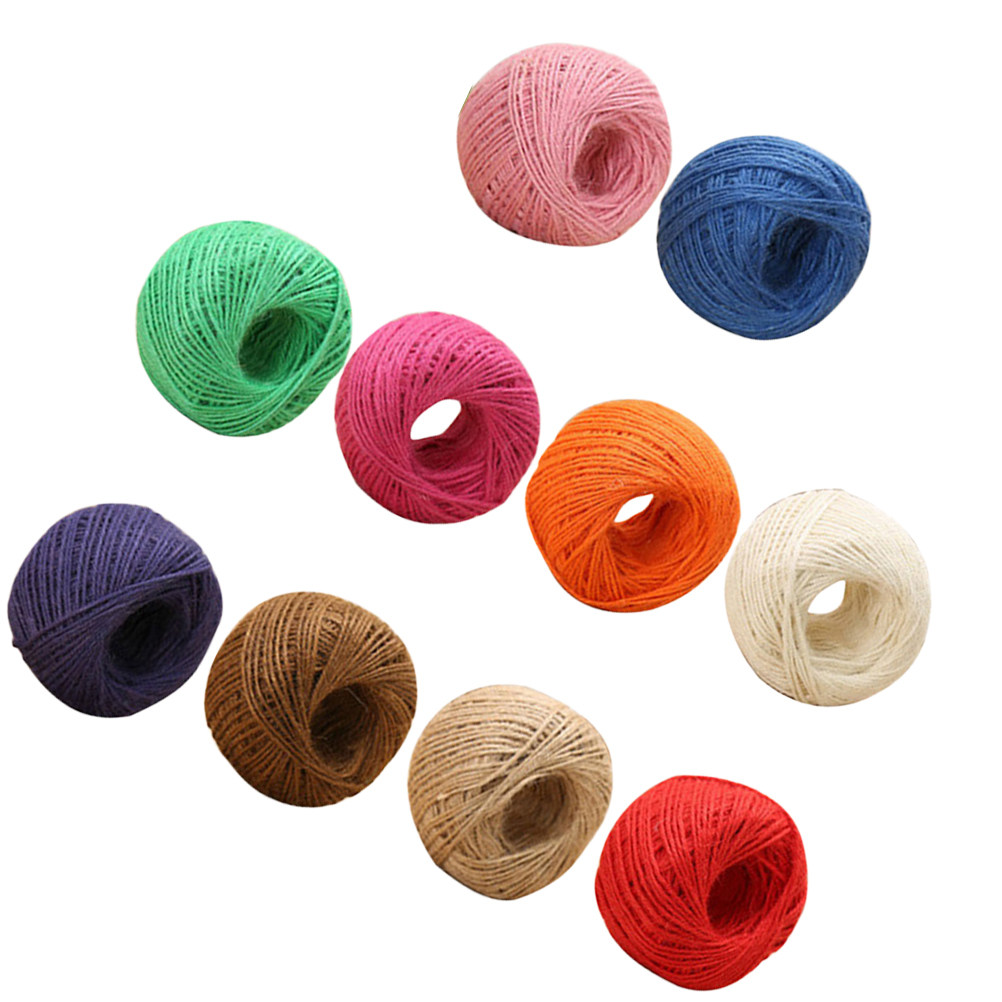เชือกป่านหลากสี 25 เมตร ขนาด 2 - Twine Jute Natural บทวิจารณ์และราคา