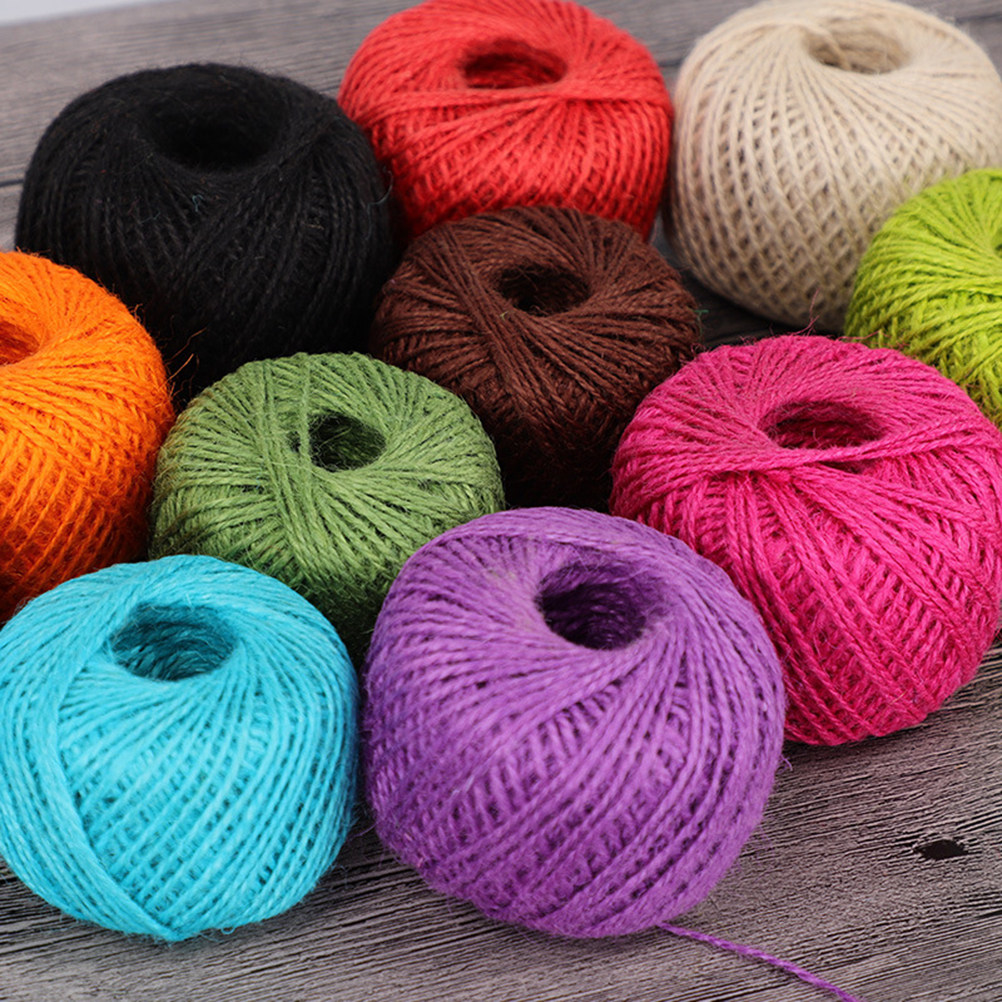 เชือกป่านหลากสี 25 เมตร ขนาด 2 - Twine Jute Natural บทวิจารณ์และราคา