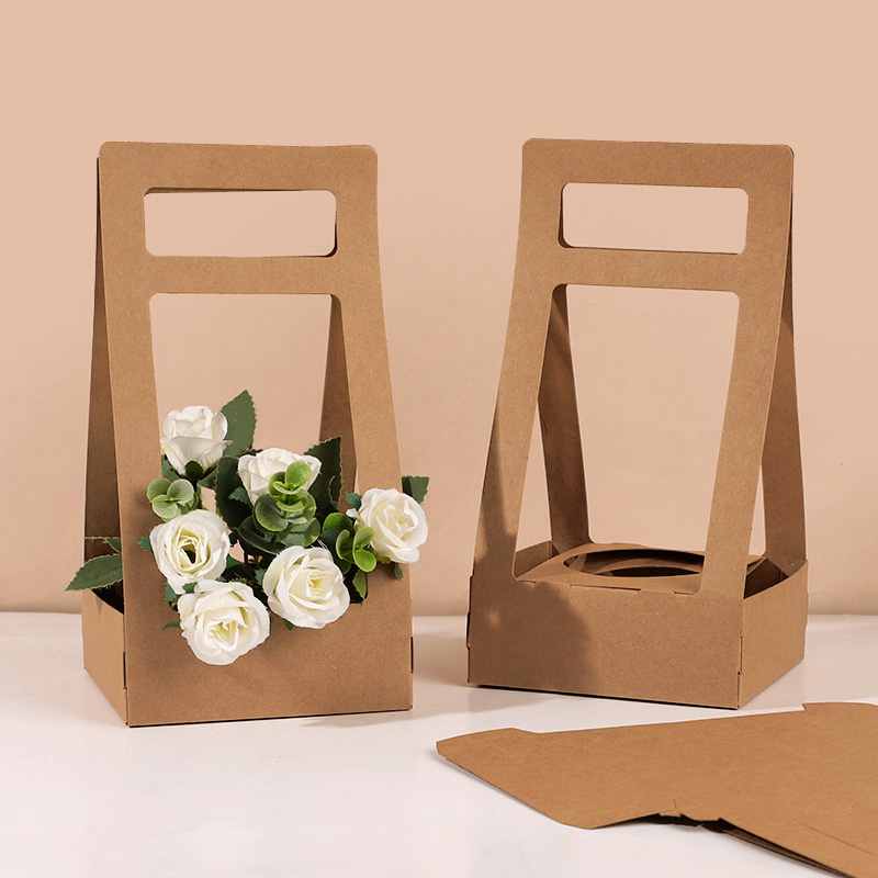 3/5 ชิ้นมือถือดอกไม้กล่องกระดา - Flower Wrap Kraft บทวิจารณ์และราคา