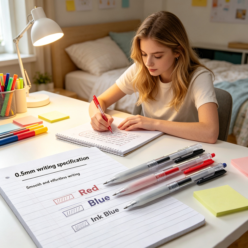 ปากกาเจล MUJI แบบกด ขนาดหัว 0. - Muji Stationery Gel Pen บทวิจารณ์และราคา