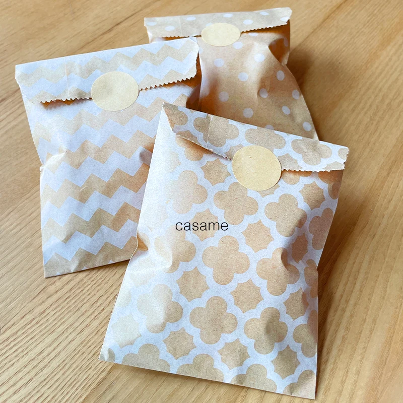 25 ชิ้นถุงกระดาษคราฟท์ขนมบิสกิ - Flower Wrap Kraft บทวิจารณ์และราคา