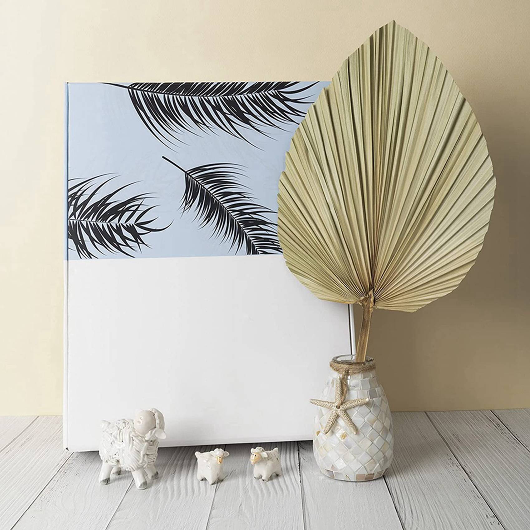 ใบปาล์มแห้งตกแต่งห้อง 10 ชิ้น  - Palm Leaf Dried บทวิจารณ์และราคา