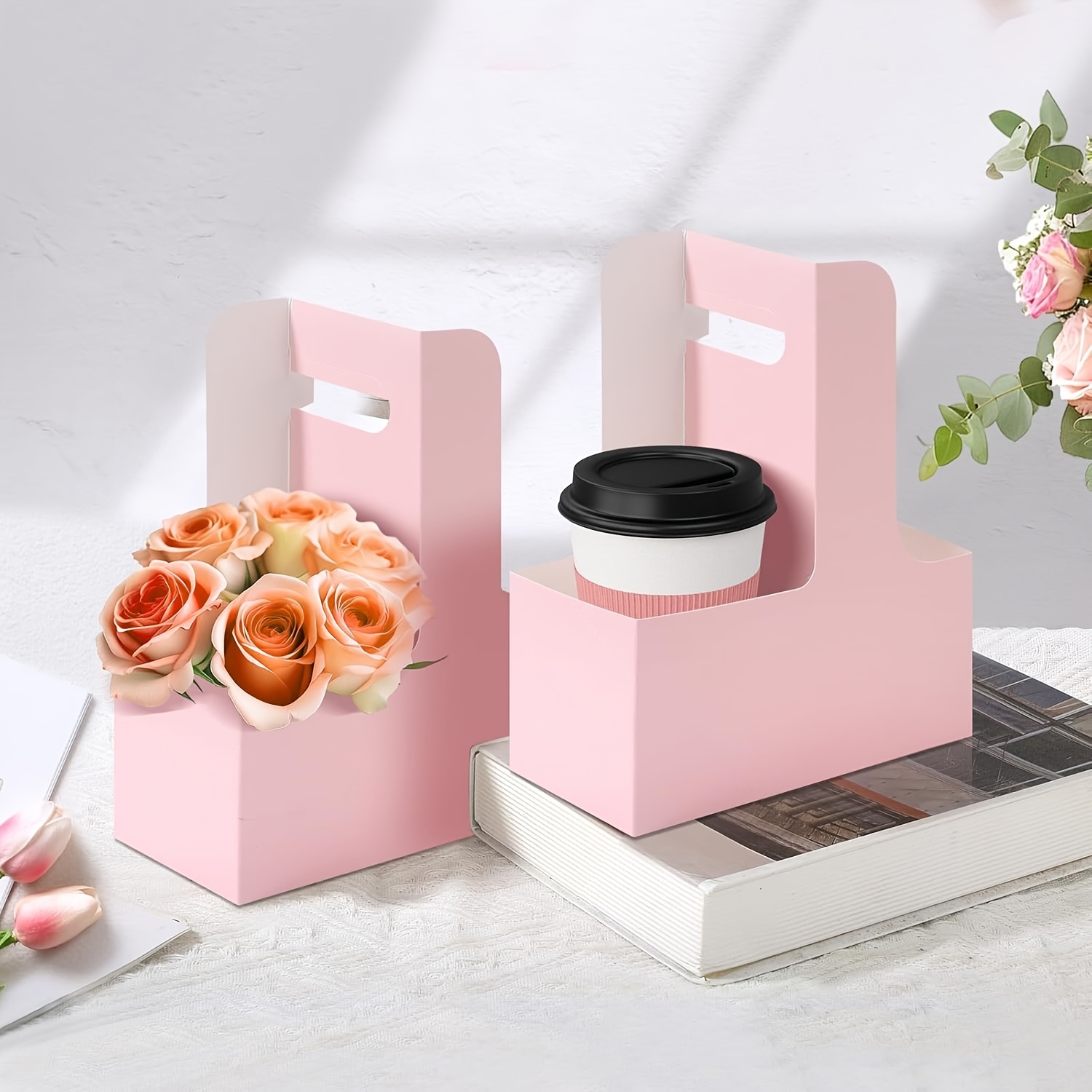 ถุงของขวัญดอกไม้สีชมพู 12 ชิ้น - Flower Wrap Kraft บทวิจารณ์และราคา
