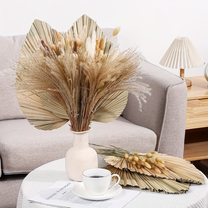 ชุดหญ้าแพมพัสแห้ง 105 ชิ้น ดอก - Palm Leaf Dried บทวิจารณ์และราคา