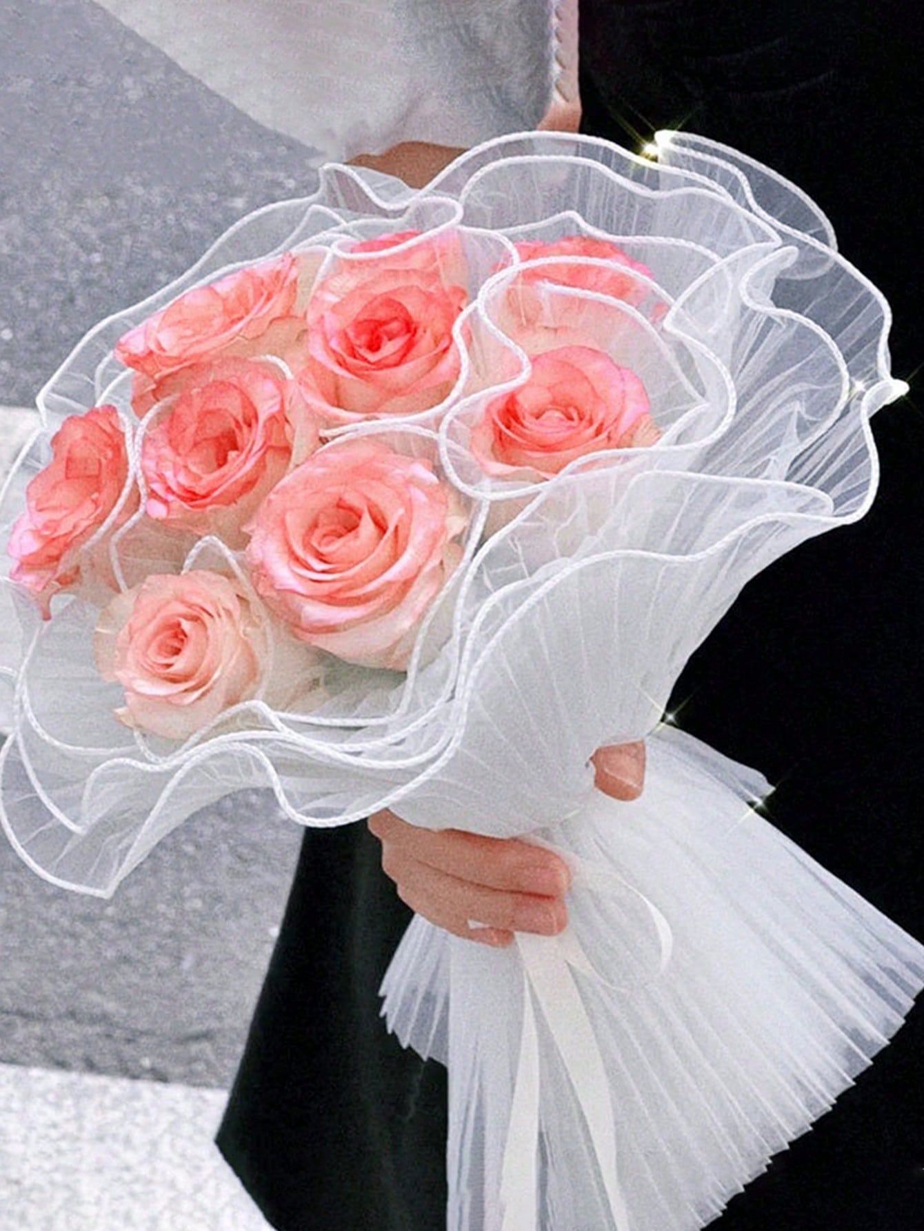 กระดาษตาข่ายห่อดอกไม้ขอบมุกเที - The Florist Supply บทวิจารณ์และราคา