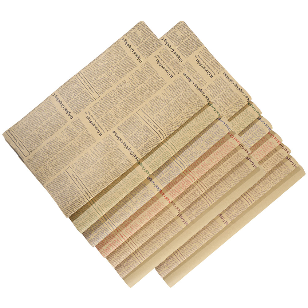 กระดาษห่อของขวัญสไตล์หนังสือพิ - Flower Wrap Kraft บทวิจารณ์และราคา